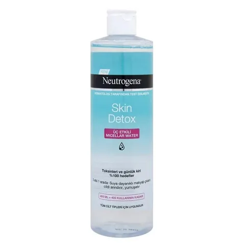 Neutrogena ماء ميسيلار ثلاثي المفعول من نيتروجينا سكين ديتوكس، 400 مل