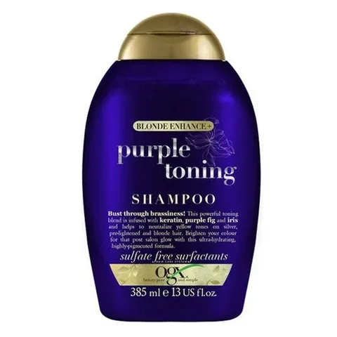 OGX Lila Tönungsshampoo 385ml für blonde und graue Haarpflege