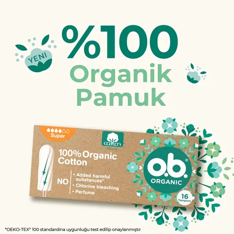 O.B. Organic Super Tampon 16 Count