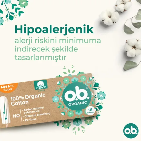 O.B. Organic Super Tampon 16 Count