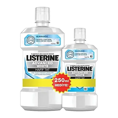 Listerine Advanced White Mild Taste 500 ml + 250 ml GIFT