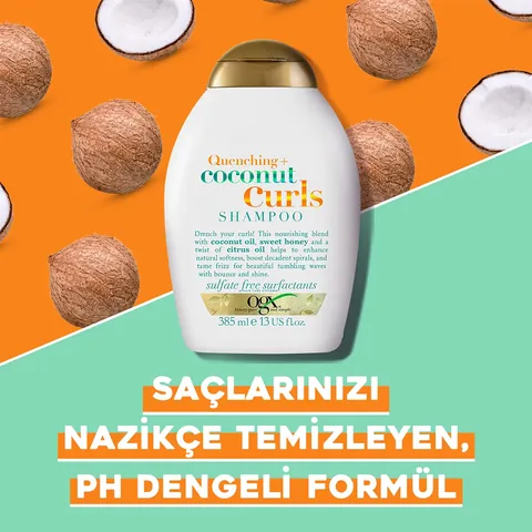 Ogx Moisturizing Coconut Curls Shampoo For Curly Hair 385 ml