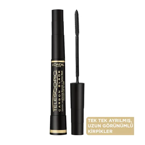 Loreal Paris Telescopic Carbon Black Mascara - Black 8 ml