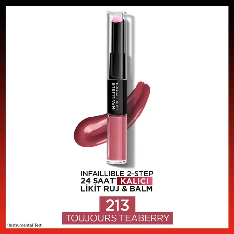 L'Oréal Paris Infaillible 2-step 24 Hour Liquid Lipstick & Balm 213 toujours Teaberry