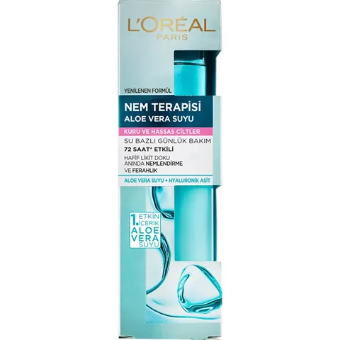 Loreal Paris Moisture Therapy Aloe Vera Water 70ml - Dry and Sensitive Skin