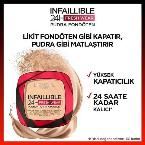 L'Oréal Paris Infaillible 24 h Fresh Wear 9 gr - 040 cashmere