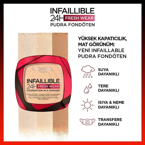 L'Oréal Paris Infaillible 24 h Fresh Wear 9 gr - 040 cashmere