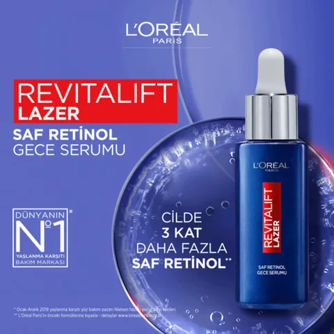 Loreal Paris Revitalift Lazer %0.2 Saf Retinol Gece Serumu 30 ml