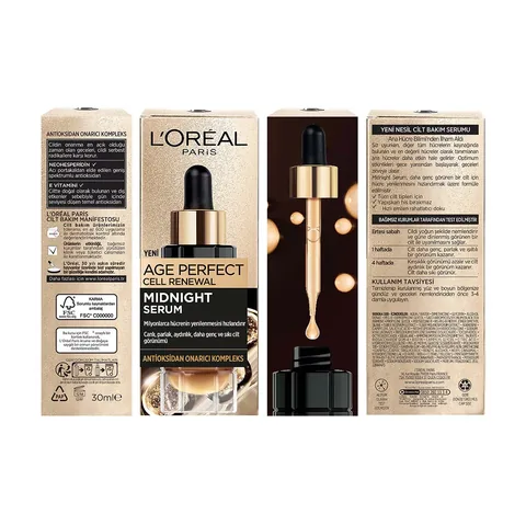 Loreal Paris Age Perfect Midnight Effective Skin Renewal & Skin Appearance Revitalizing Serum 30 ml