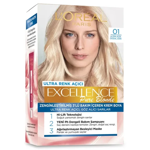 L'Oréal Paris Excellence Pure Blonde Hair Dye - 01 ultra Light Natural Blonde