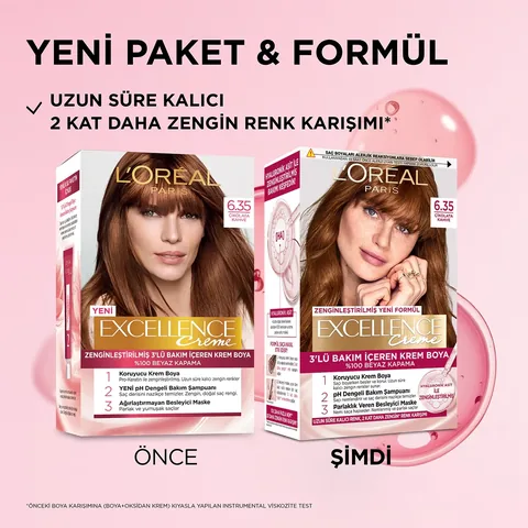 L'Oreal Paris صبغة شعر لوريال باريس إكسلنس كريم 6.35 بني شوكولاتة