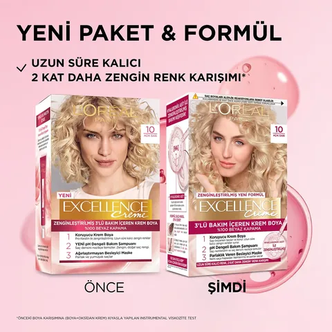 L'Oreal Paris صبغة شعر لوريال باريس إكسلنس كريم 10 أشقر فاتح