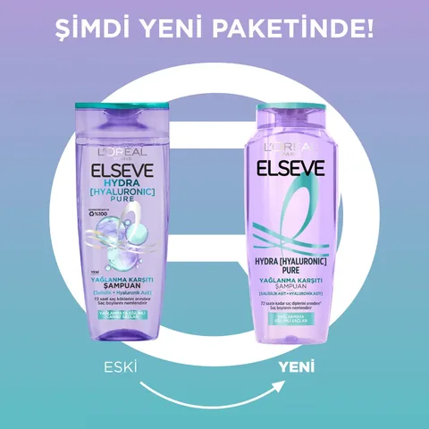 Elseve Hydra Hyaluronic Pure Anti-Oiliness Purifying Shampoo 300 ml