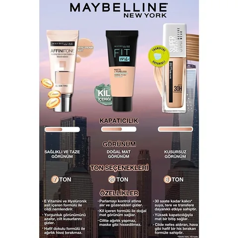 Maybelline كريم أساس أفينيتون من مايبيلين نيويورك، رقم 24 بيج ذهبي