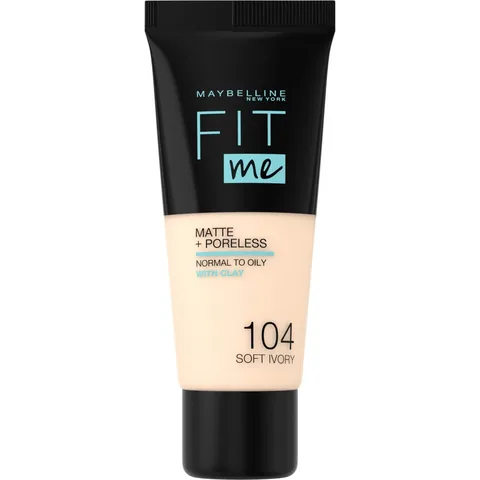 Maybelline New York Fit Me Matte+Poreless Foundation 30 ml - 104 Soft Ivory