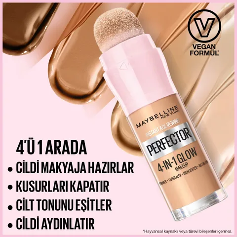 فاونديشن ميبيلين بيرفكتور جلو 4 تأثيرات في 1 1.5 وسط فاتح 20 مل Maybelline
