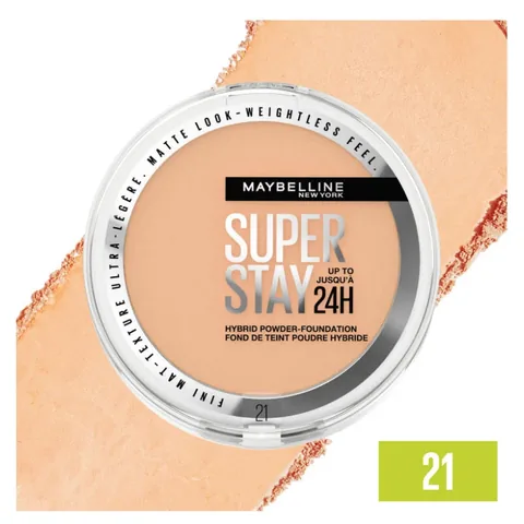 Maybelline بودرة أساس مايبيلين سوبر ستاي 24 ساعة 9 غرام 21