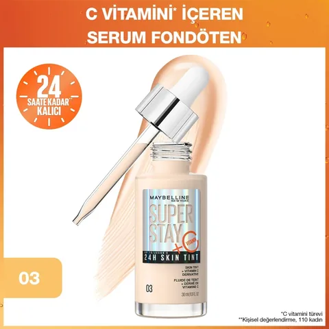 Maybelline Super Stay 24H Skin Tint Foundation - Farbton 03