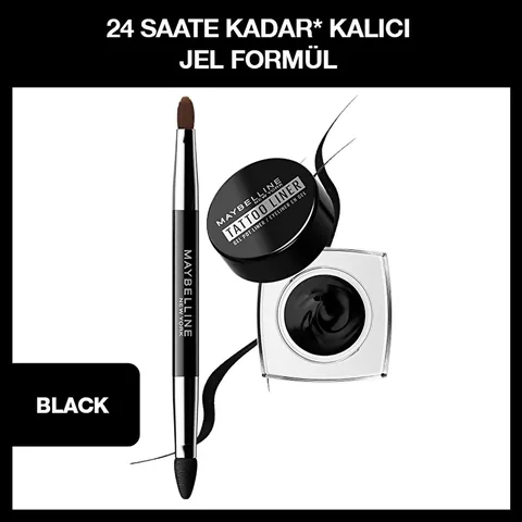 Татуированный лайнер для глаз Maybelline 950 черный черный