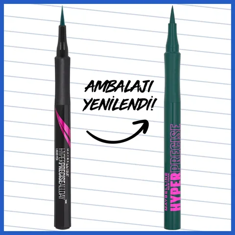 Maybelline محدد عيون سائل من مايبيلين هايبر بريسايز أول داي 720 أزرق ببغائي