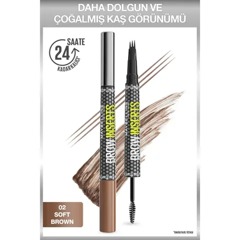 Maybelline | ميبيلين قلم حواجب New York Brow Insert 02 Soft Brown