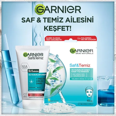 Garnier Pure and Clean 3-in-1 Cleanser 150 ml