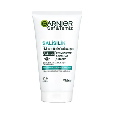 Garnier Pure and Clean 3-in-1 Cleanser 150 ml