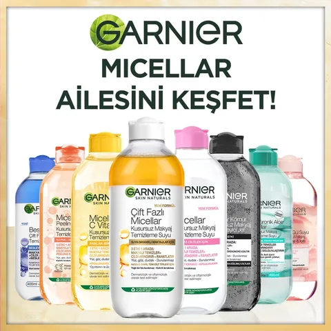 Garnier غارنييه مزيل المكياج ميسيلار ثنائي المرحلة ماء 400 مل أصفر