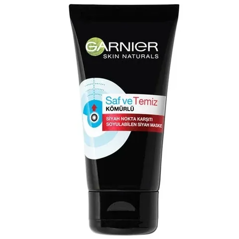 Garnier قناع غارنييه بيور آند كلين للتقشير بالفحم للرؤوس السوداء ٥٠ مل