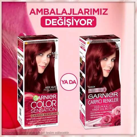Garnier صبغة شعر غارنييه كولور ناتشرالز 5.62 أحمر غارنيت 1 قطعة