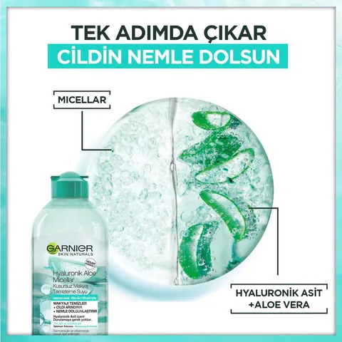 Garnier Hyraluronik Aloe Micellar Makyaj Temizleme Suyu 400 ml