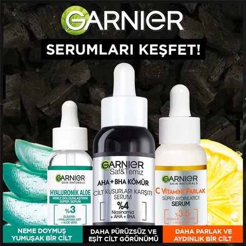 Klares Hautbild: Garnier AHA+BHA Kohle Anti-Unreinheiten Ser