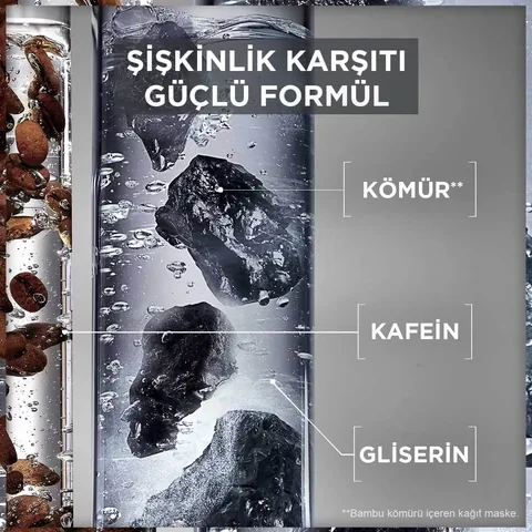 Маска для глаз Garnier бумажная с углем и кофеином против отечности 1 шт.