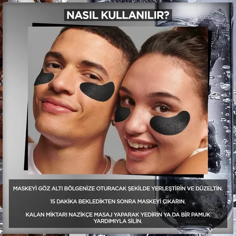 Маска для глаз Garnier бумажная с углем и кофеином против отечности 1 шт.