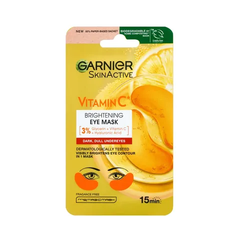 Освежите взгляд: маска Garnier Vitamin C для сияния глаз