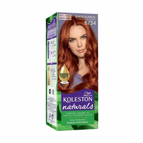 Краска для волос Wella Koleston Naturals Яркий медный 6/34