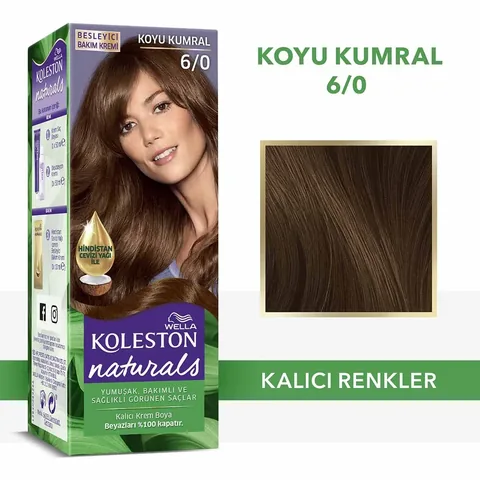 Краска для волос Wella Koleston Naturals 6/0 темный блондин