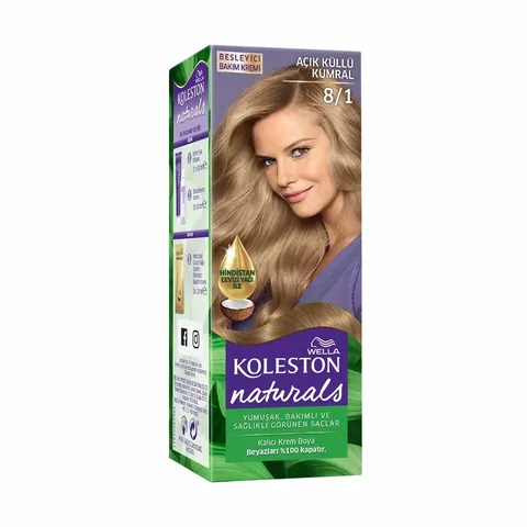 Краска для волос Wella Koleston Naturals 8/1 светлый пепельный блондин