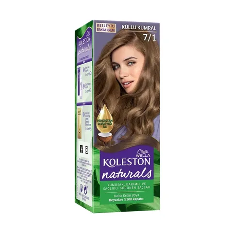Краска для волос Wella Koleston Naturals 7/1 пепельный блондин