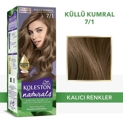 Краска для волос Wella Koleston Naturals 7/1 пепельный блондин