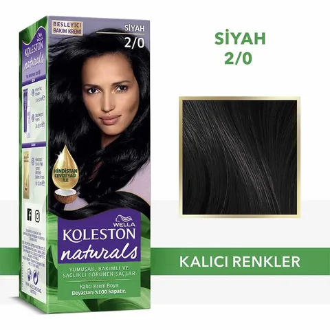 Wella Koleston Naturals Haarfarbe 2/0 Schwarz