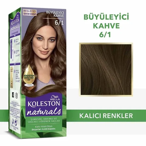 Краска для волос Wella Koleston Naturals 6/1 Фасцинатный коричневый