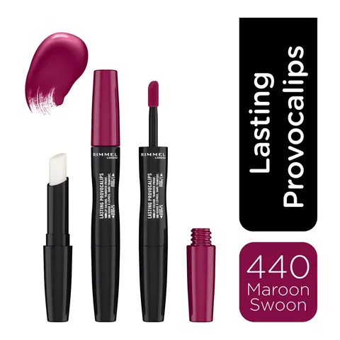 Rimmel London أحمر شفاه سائل بروفوكاليبس من ريميل لندن، لون مارون سوون 440
