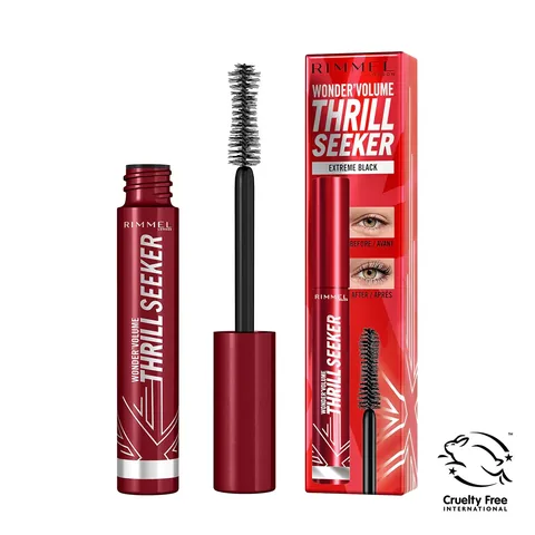 Rimmel London ماسكارا وندر فوليوم ثريل سيكر من ريميل لندن، لون أسود إضافي