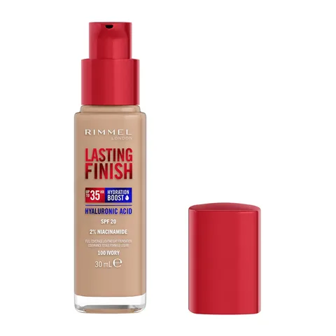 Rimmel London كريم أساس لاستينج فينيش من ريميل لندن، عاجي، رقم 100