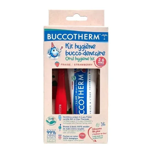 Зубная паста Buccotherm для детей 2-6 лет клубничная набор