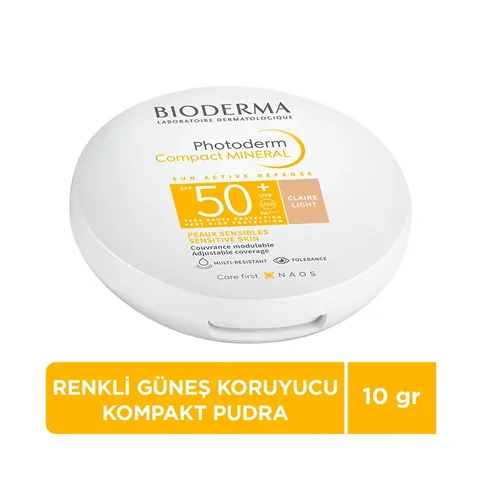 بيوديرما فوتوديرم كومباكت مينيرال SPF50 لون 10 جرام فاتح Bioderma