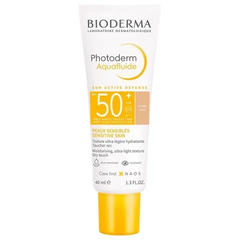 Биодерма Фотодерм SPF 50+ Аквафлюид Тональный Солнцезащитный Крем 40 мл - Светлый