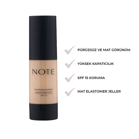 Note Mattifying Extreme Wear Foundation SPF 15 - Beige 01