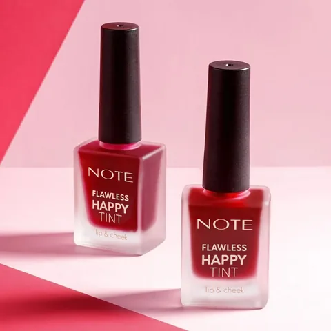 Note Flawless Happy Tint Lip &amp; Cheek Lip And Cheek Color Liquid Blush 03 sweet Pink